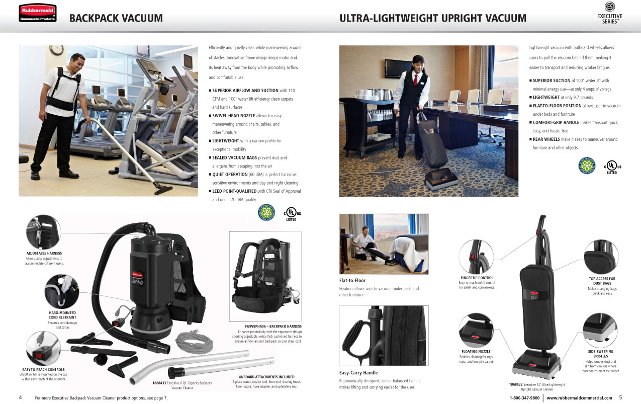 Rubbermaid 1868434 10 Quart Commercial Backpack Vacuum