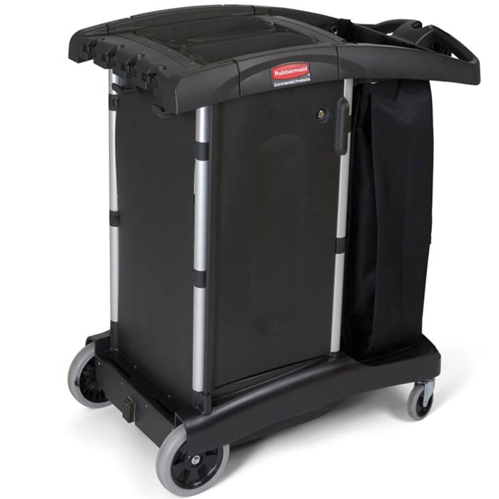 Rubbermaid Executive Series 9T77 Turndown Housekeeping Cart / Janitor Cart