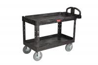 4546-10 HD 2-Shelf Utility Cart w Pneumatic Casters