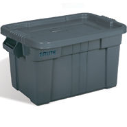9S31 Brute Rubbermaid Storage Totes with Lids - 6 containers per box!