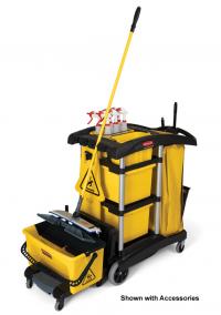 9T73 Hygen Microfiber Janitor Cleaning Cart
