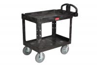 4520-10 HD 2-Shelf Utility Cart with Pneumatic Casters 