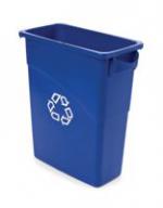 View: 3541-73 Slim Jim Recycling Container with Handles (4 pack) 