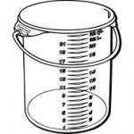 View: 5729-24 Round Storage Container with Bail Pack of 6