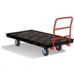 View: 9T11 Platform Truck, Crossbar Handle, 6" Rubber Casters