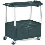 View: 9T32 Audio-Visual Cart, 3 Shelves w/ Cabinet