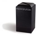 View: DCR24P Square 29 Gallon perforated cold rolled steel recycling unit with plastic liner for paper 