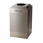 View: DCR24T Square 29 Gallon perforated cold rolled steel recycling unit with plastic liner for trash 