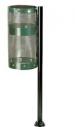 View: H1N Perforated Steel Pole/Wall Mounted Receptacle