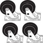 View: 7721 Caster Kit, 3" dia (7.6 cm) for 7720, 7804 