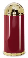 View: R1536 Round Top Receptacle Crimson Base Brass Top