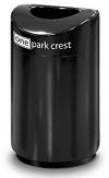 View: R2030EBK Open Top Receptacle Color: Black