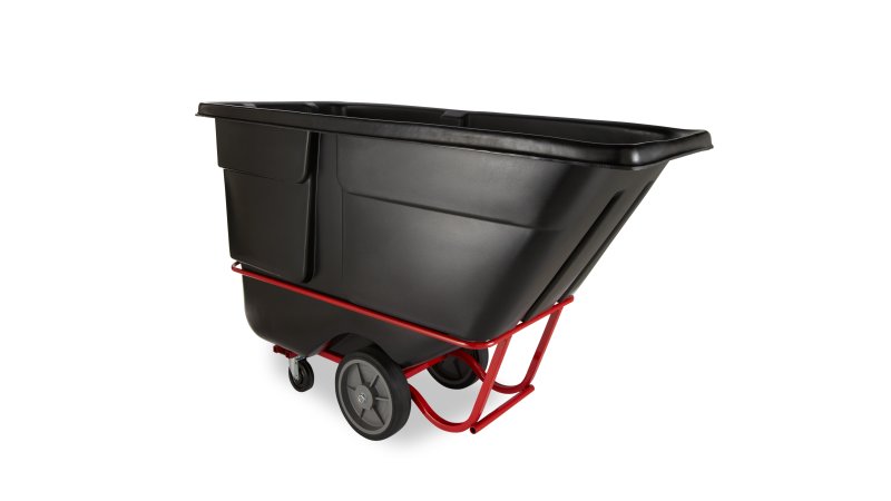 US | Rubbermaid 1 Cubic Yard Utility Duty Rotomolded Tilt Truck, Black