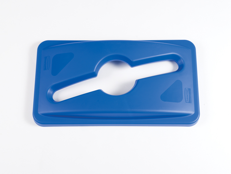 Rubbermaid Commercial 1788372 Stream Recycling Top for Slim Jim Containers Rubbermaid Commercial 1788372 Stream Recycling Top for Slim Jim Containers