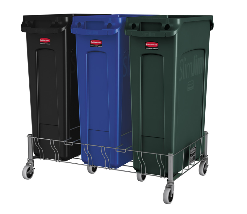 Rubbermaid 1956192 Stainless Steel Slim Jim Triple Dolly