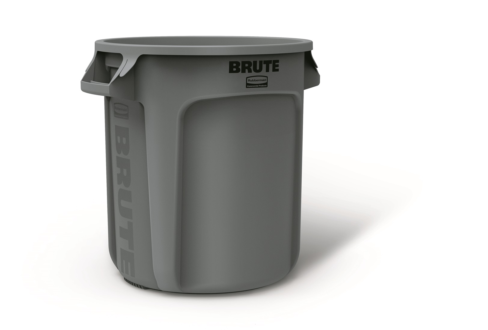 Rubbermaid Commercial 640-2610-GRAY 10Gal Brute Container Gray W-O Lid 