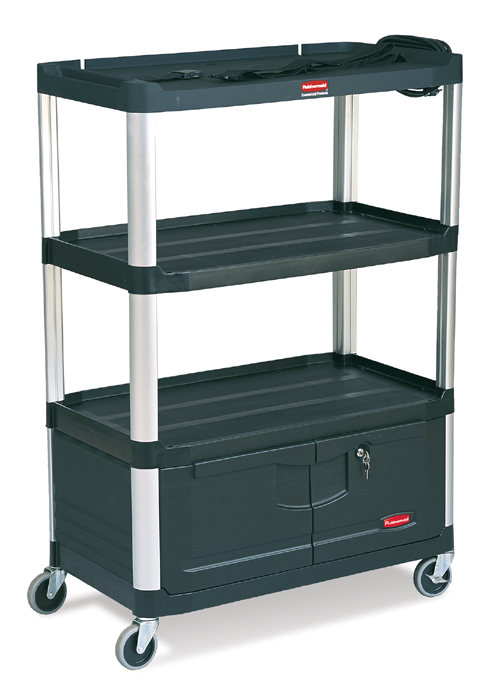 Rubbermaid 9t35 Media Master Audio Visual Cart 4 Shelves Qty