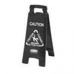 View: 1867505 Executive Multi-Lingual Caution Sign, 2-Sided, Black Pack of 6