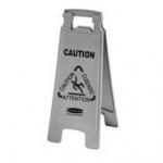 View: 1867506 Executive Multi-Lingual Caution Sign, 2-Sided, Gray Pack of 6