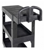 2203280 BRUTE 3-SHELF HEAVY-DUTY ERGO UTILITY CART HANDLE