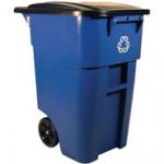 View: 9W27-73 BRUTE Roll Out Recycling Container with "We Recycle" Symbol, with Lid