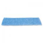 Rubbermaid Commercial Q41000BLU Microfiber Wet Room Pad, Split Nylon/Polyester Blend, 18, Blue