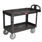 View: Rubbermaid 4546-10 HD 2-Shelf Utility Cart w/ Pneumatic Casters