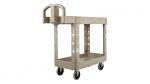 Rubbermaid 4500-88 2 Shelf Utility Cart Beige Side