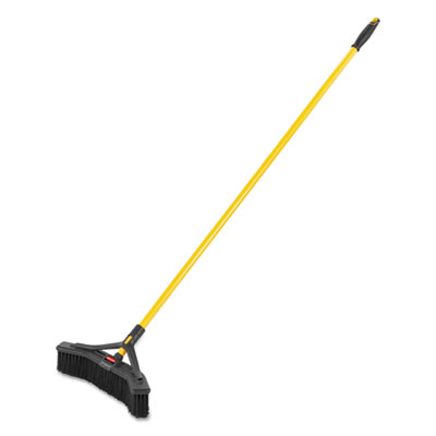Rubbermaid 2018727 MAXIMIZER 18 MEDIUM PUSH TO CENTER PUSH BROOM POLYPROPYLENE FILL BLACK