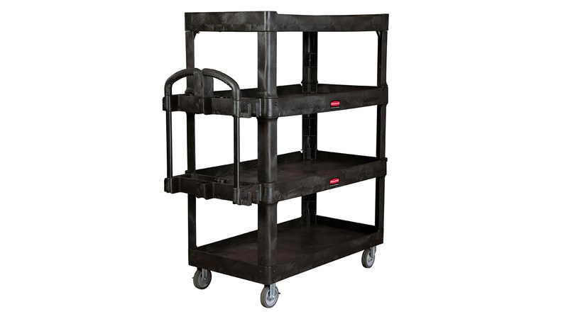 Rubbermaid® Heavy Duty 2-Shelf Service & Utility Cart (#4520-88) - Beige —