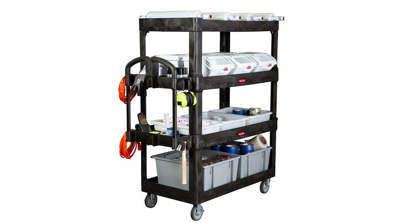 Rubbermaid Flat Shelf Utility Cart - Bunzl Processor Division