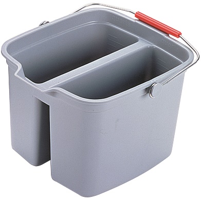 19 Qt. Red Plastic Double Bucket