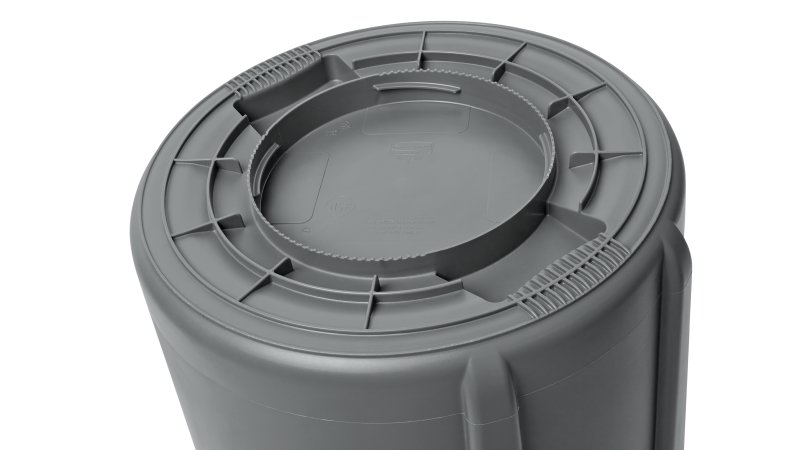 Rubbermaid Commercial FG265500DGRN BRUTE Heavy-Duty Round Waste