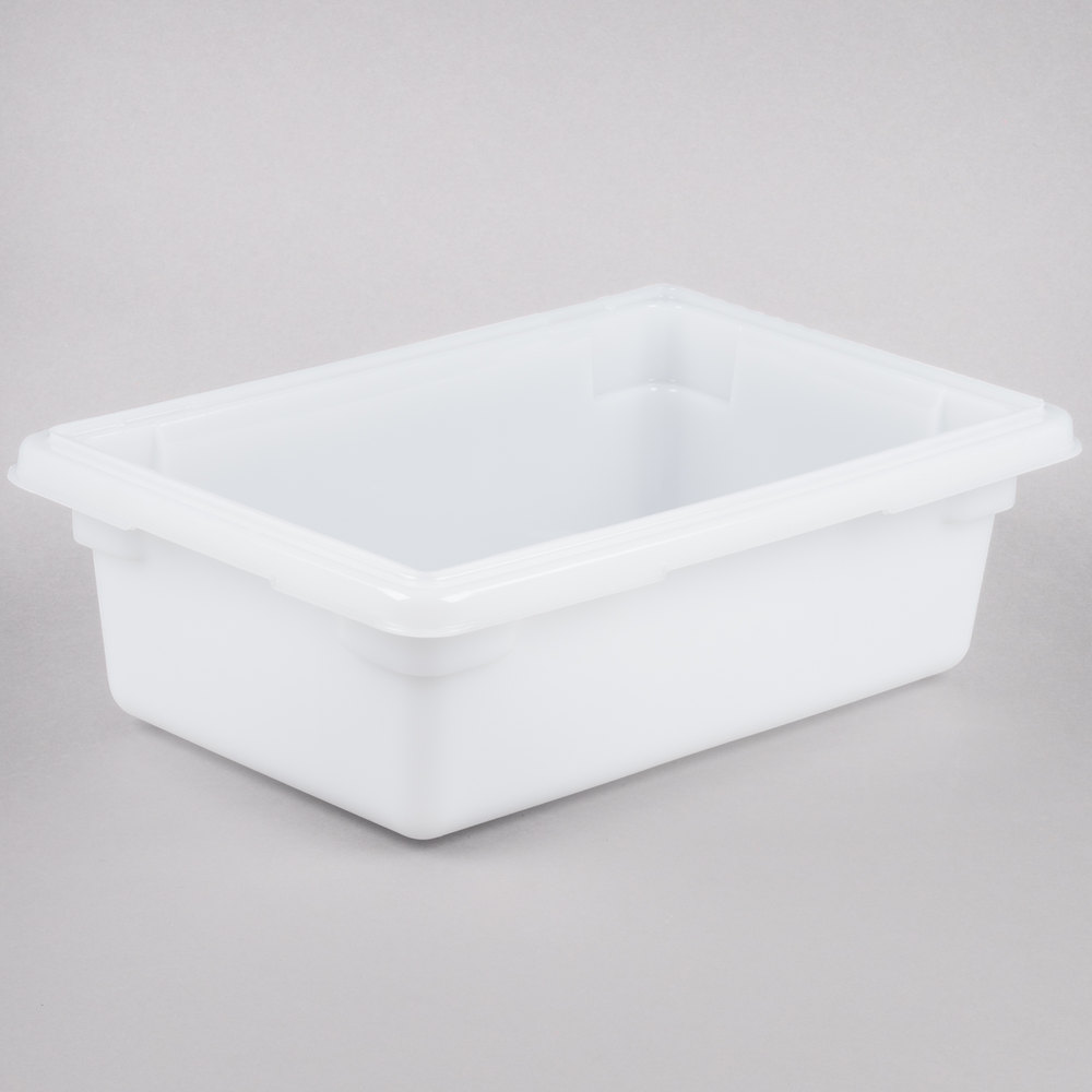 Rubbermaid FG350100WHT White Polyethylene Food Storage Box - 26 x