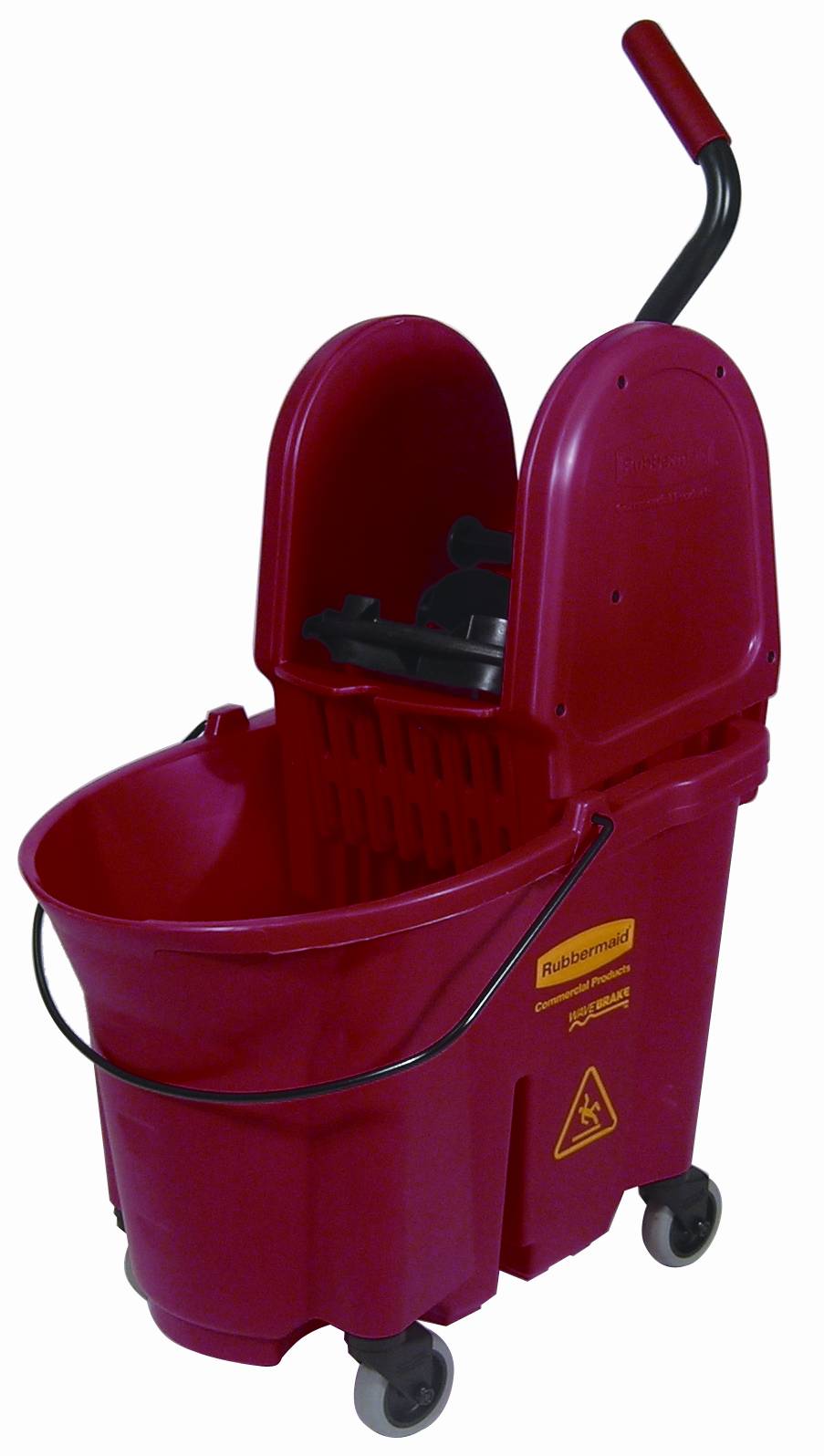 Rubbermaid FG758888RED WaveBrake® 35 Qt. Red Mop Bucket with Side Press  Wringer