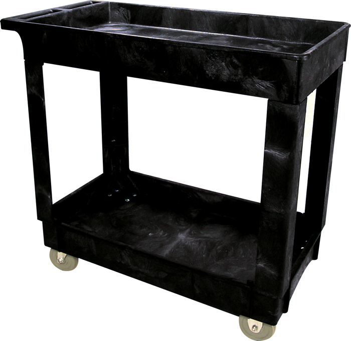 Rubbermaid® Utility Cart w/4 Casters - Black