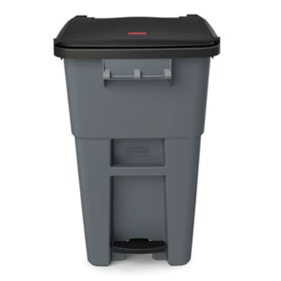 32 Gallon Trash Can With Wheels Heavy Duty Handle Outdoor Indoor