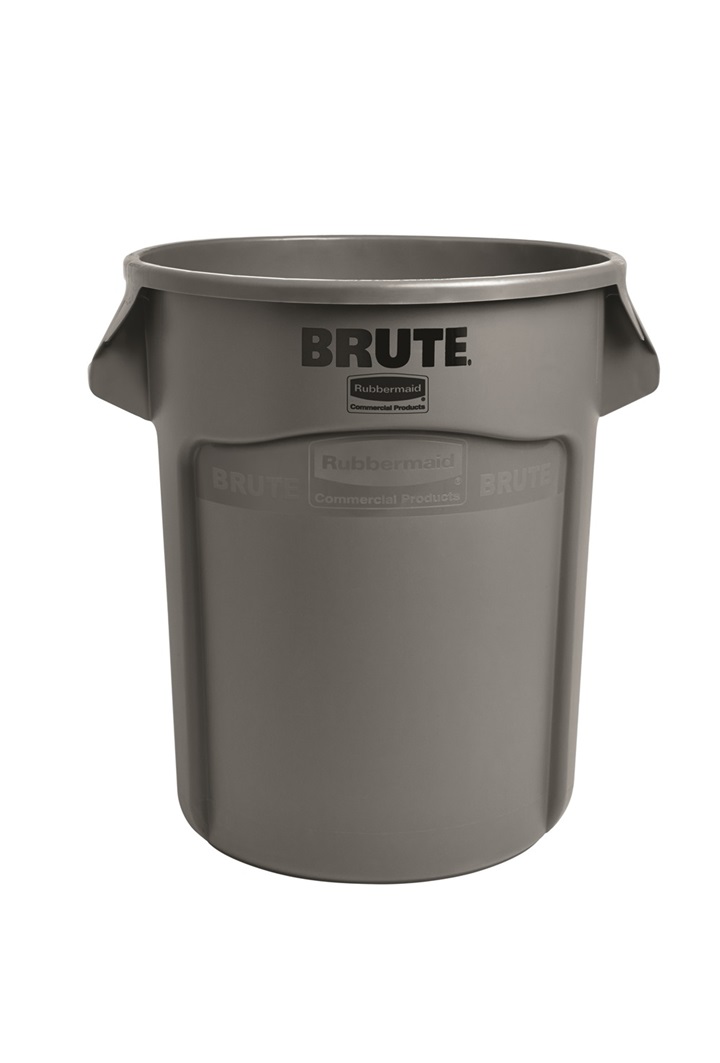 Rubbermaid Commercial Products BRUTE 20-Gallons Gray Plastic Trash Can with  Lid in the Trash Cans department at