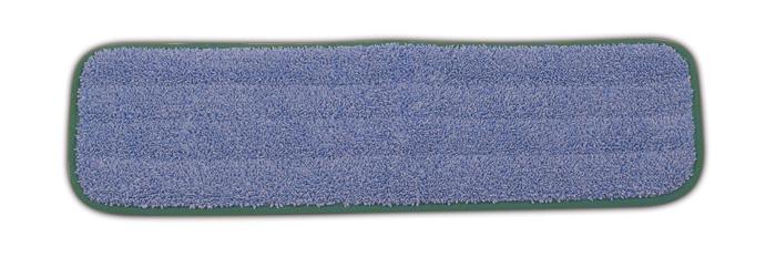 Rubbermaid Commercial Products HYGEN Microfiber Room Mop Pad, 18-Inch,  Blue, Single-Sided, Damp Mop Head for Heavy-Duty Cleaning on