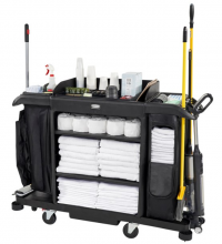Rubbermaid Hotel Cleaning Carts with Accessories Rubbermaid Hotel Cleaning Carts with Accessories