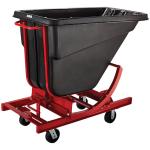View: 1054-43 SELF-DUMPING HOPPER WITH 6 IN POLYOLEFIN CASTERS 1/2 CUBIC YARD