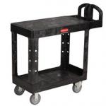 View: Rubbermaid 4505 HD 2-Shelf Utility Cart Flat Shelf 