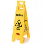 View: 6 Pack 6114-77 Floor Sign with "Caution Wet Floor" Imprint, 4-Sided Clearance