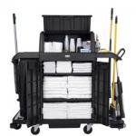 Rubbermaid 2202587 Full Size Housekeeping Cart with Hood - Doors